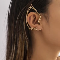2022 trendy punk unique ear cuff non piercing ear clip earrings for women gold color alloy wrap earcuffs boho vacation jewelry