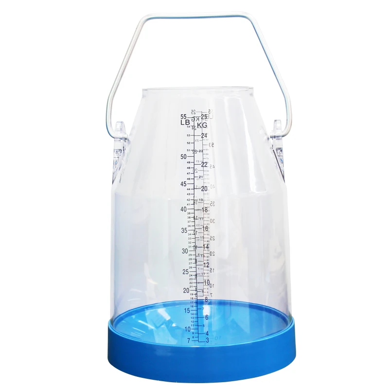 25Liter Transparent Plastic Milking Bucket Usd on Cow Milking Machine