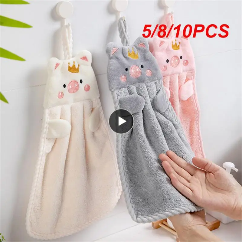 

5/8/10PCS High-quality Little Pig Towel Household Cute Absorbent Used Repeatedly Towels Multi Scene Use Small Household Items