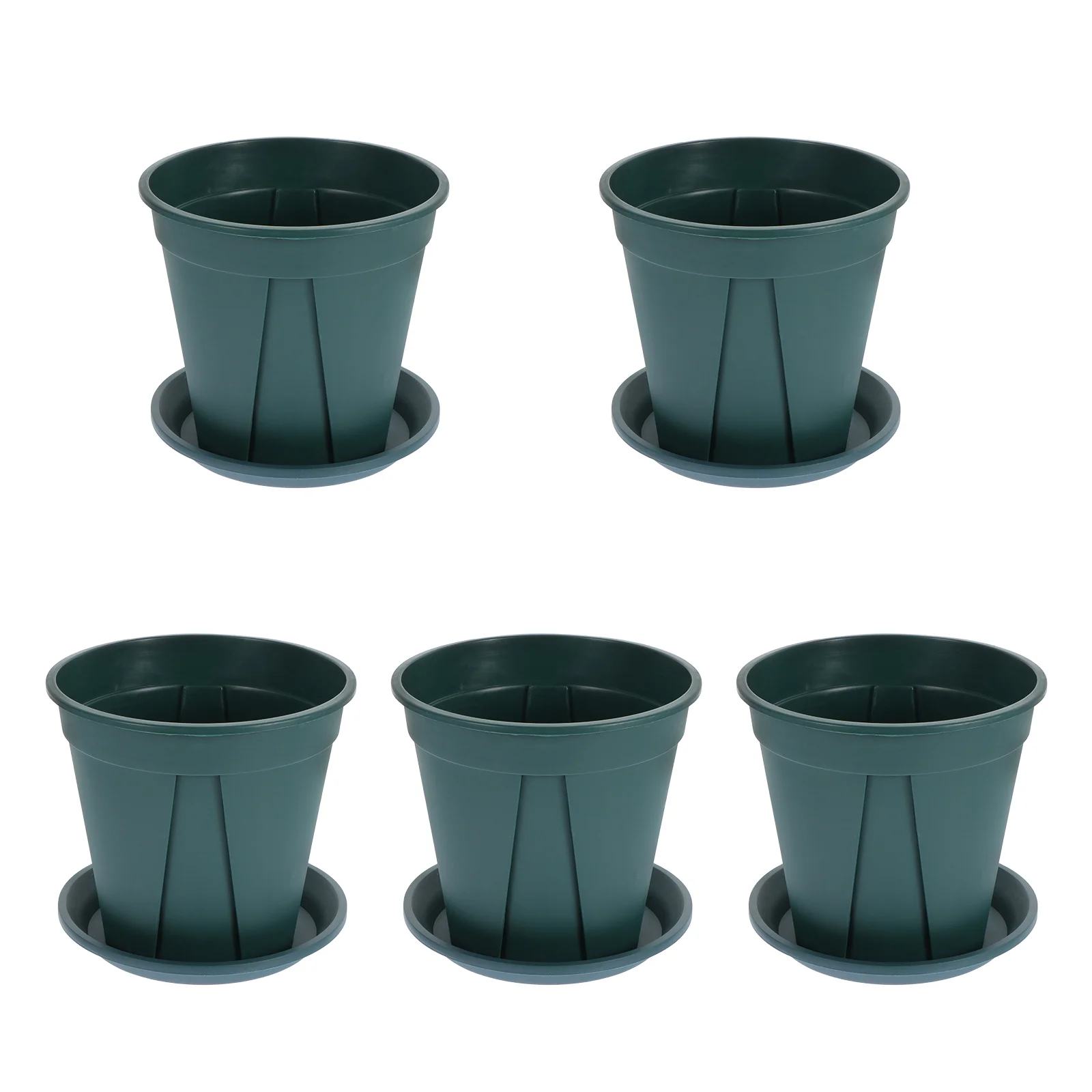 

5 Sets Root Control Gallon Pots Plastic Planters Tray Flower Outdoors Holders Indoor Flowerpots Creative Garden Decors Small