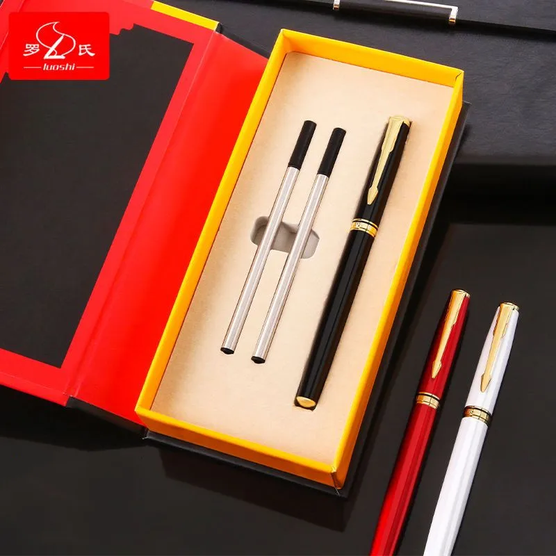 

Gift box packaging Luxury Metal Ballpoint Pens School Business Office Signature Roller Pen Writing Student Stationery Supplies