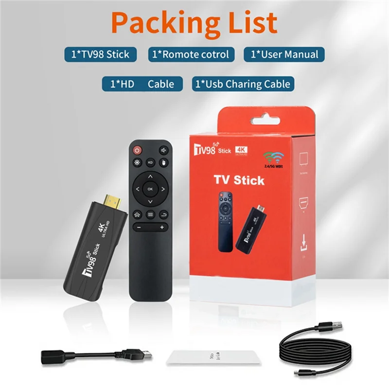 TV Stick Rockchip 3228A Четырехъядерный процессор Android 12.1 ТВ-приставка 2 4G Wi-Fi 1 ГБ 8 4K Smart Player
