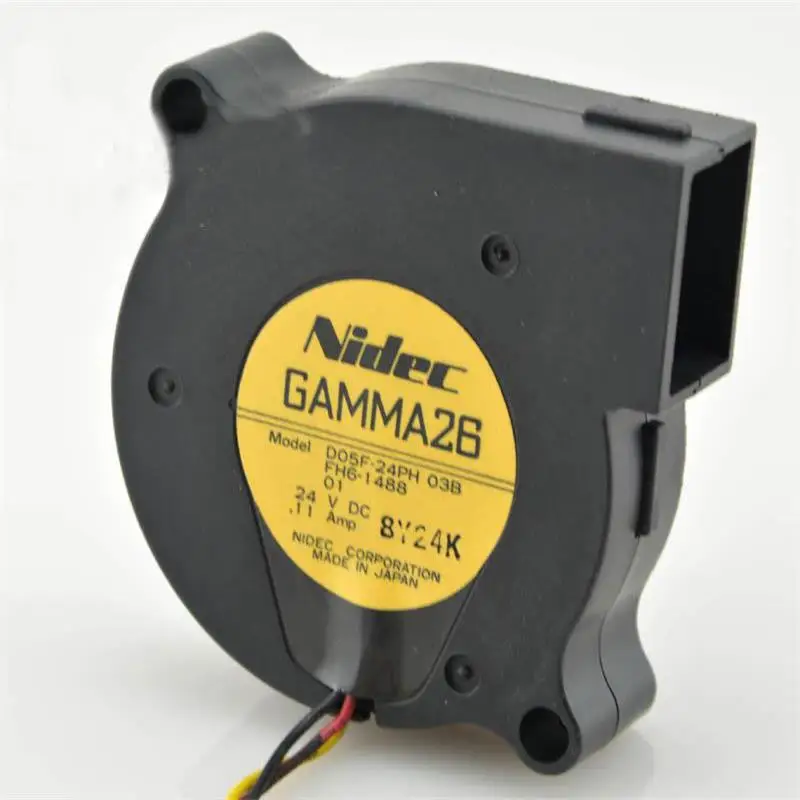 Охлаждающий серверный вентилятор для Nikon D05F-24PH 03B FH6-1488 DC 24V 0.11A 50x50x15 мм 3-проводной