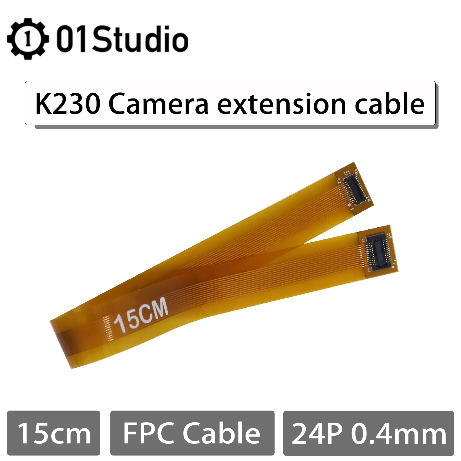 01Studio CanMV K230 AI Макетная плата Удлинительный кабель для камеры 24P 15 см Мягкий FPC