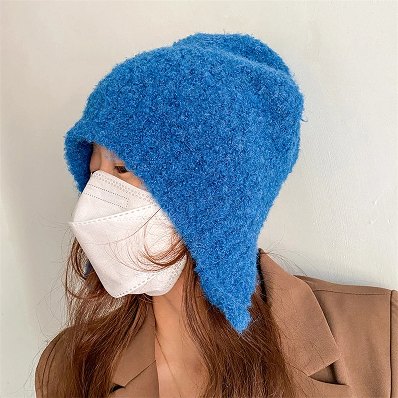 

Wool Beanie Hats for Women Winter Warm Crochet Ear Protection Skullies Hat Solid Color Unisex Autumn Knitted Beanies Caps Bonnet