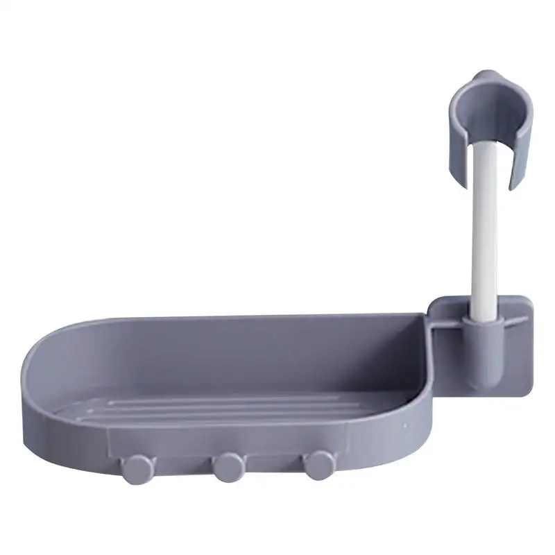 

Shower Handheld Holder Punch Free Shower Bracket Holder With Soap Dish Shower Rose Bracket Suspense Sanitary Ware Skidproof