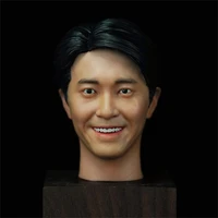 best sell 16 hand painted the king of comedy stephen chow vivid head sculpture carving for 12 ph tbl action figure
