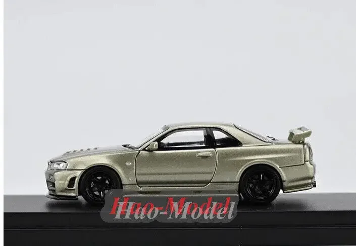MotorHelix MH 1/64 для Nissan GTR R34 Z TUNE литая под давлением модель автомобиля из сплава