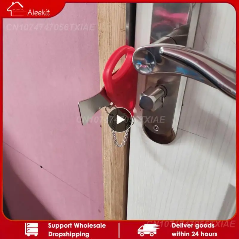 

Plastic/stainless Iron Door Buckle Security Door Portable Door Stopper Household Tools Anti-theft Lock Anti Theft Safety