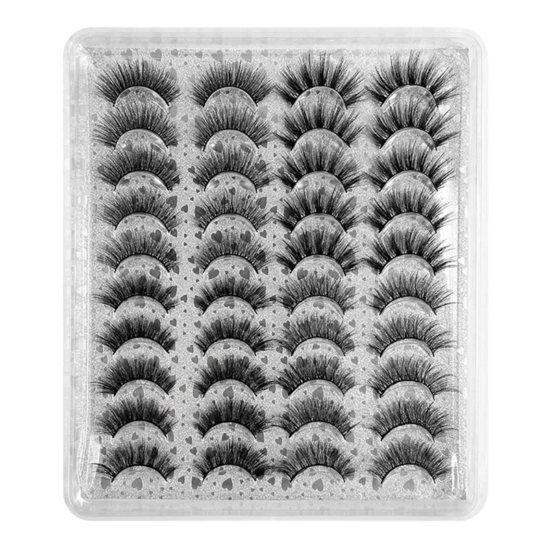 

3D False Eyelashes Messy False Eyelashes 20 Pairs Of Mixed Thick Curly False Eyelashes Fashion For Makeup
