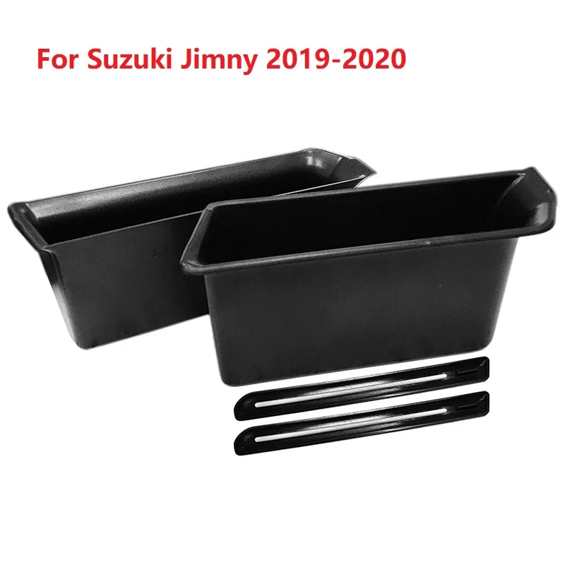 

Боковой ящик для хранения для внутренней и передней двери для Suzuki Jimny 2019-2020, контейнер для телефона, лоток для перчаток, подлокотник, ручка, Карманный держатель, 2 шт.