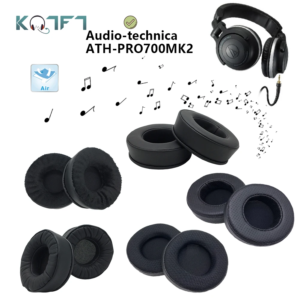 

KQTFT Velvet Breathable Sweat Replacement EarPads for Audio-technica ATH-PRO700MK2 Headphones Parts Earmuff Cover Cushion Cups