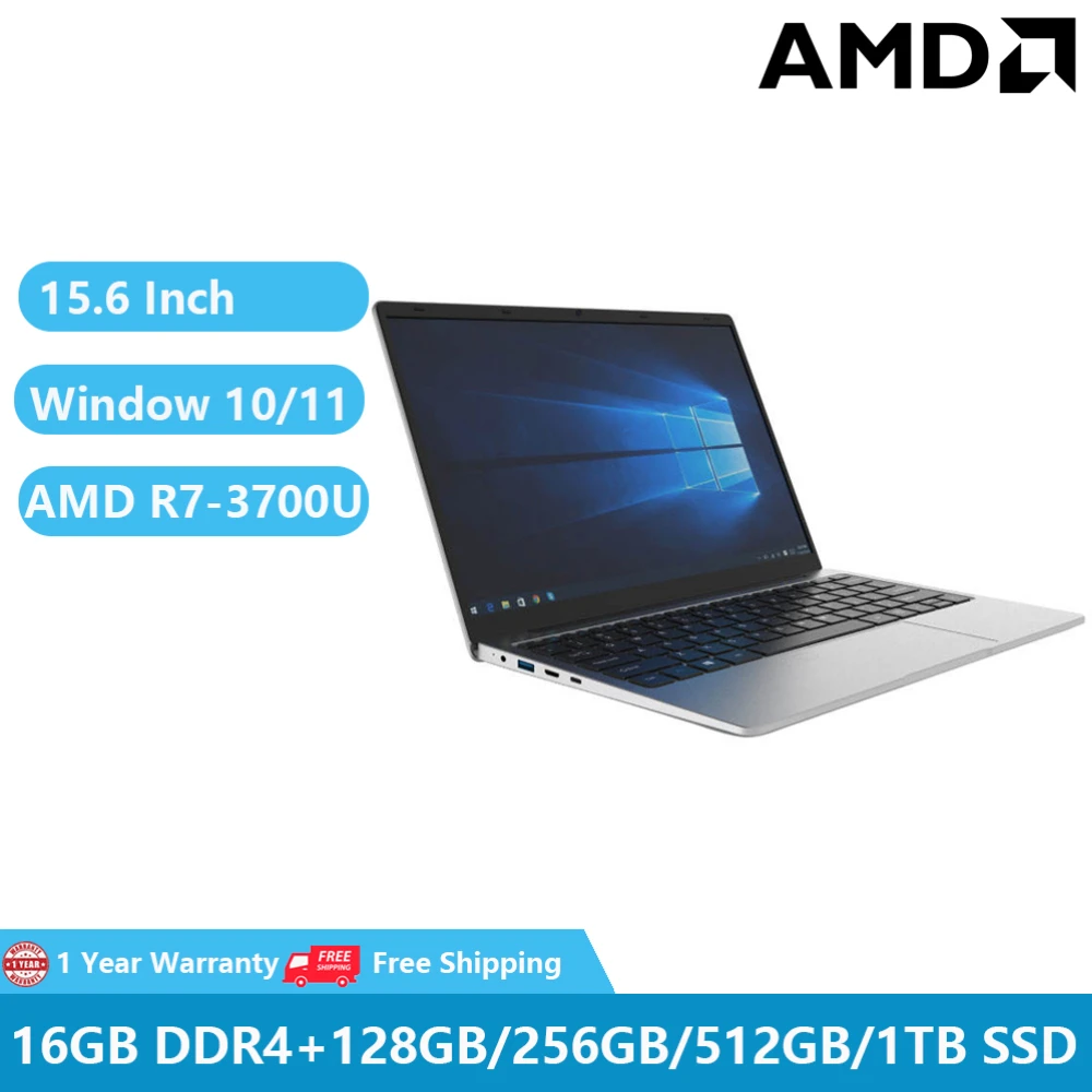 2023 Metal AMD Laptops Gaming Office Slim Notebooks Windows 11 15.6