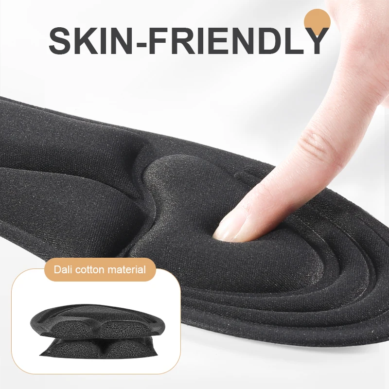 3ANGNI 4D Memory Foam Insoles for Shoes Arch Support High Heel Pad Pain Relief Feet Care Insert Cushion Plantar Fasciitis Sole