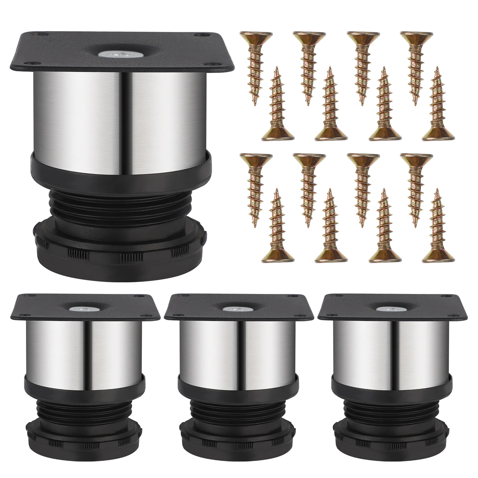 

4 pcs Stainless Steel Rustproof Metal Legs Furniture Feet Furniture Support for Cabinet Bed