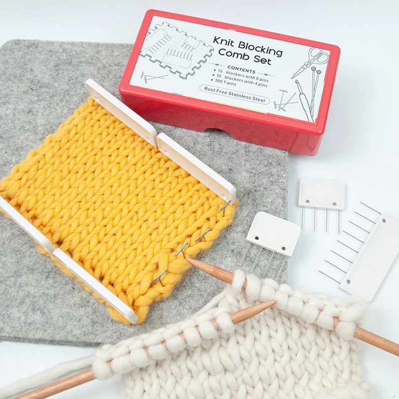 

DIY Knit Blocking Combs Handmade Crafts Blocking Knitting Crochet Lace Or Needlework Projects Extra 100 T-pins 2023 New