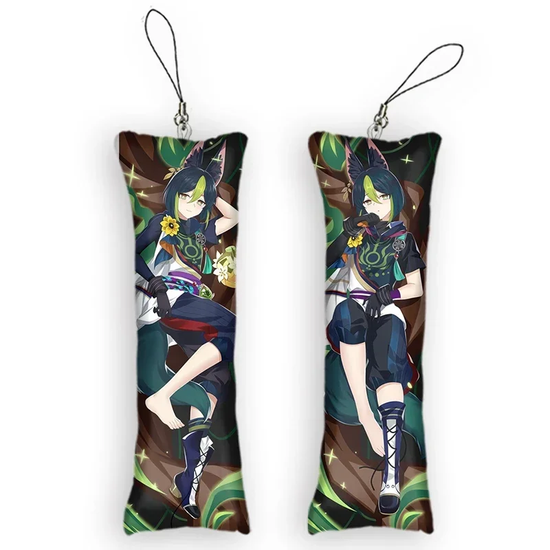Fashion4x12cmGenshin Impact Tignari Dakimakura мини-брелок милый аниме брелок Декор кулон отаку