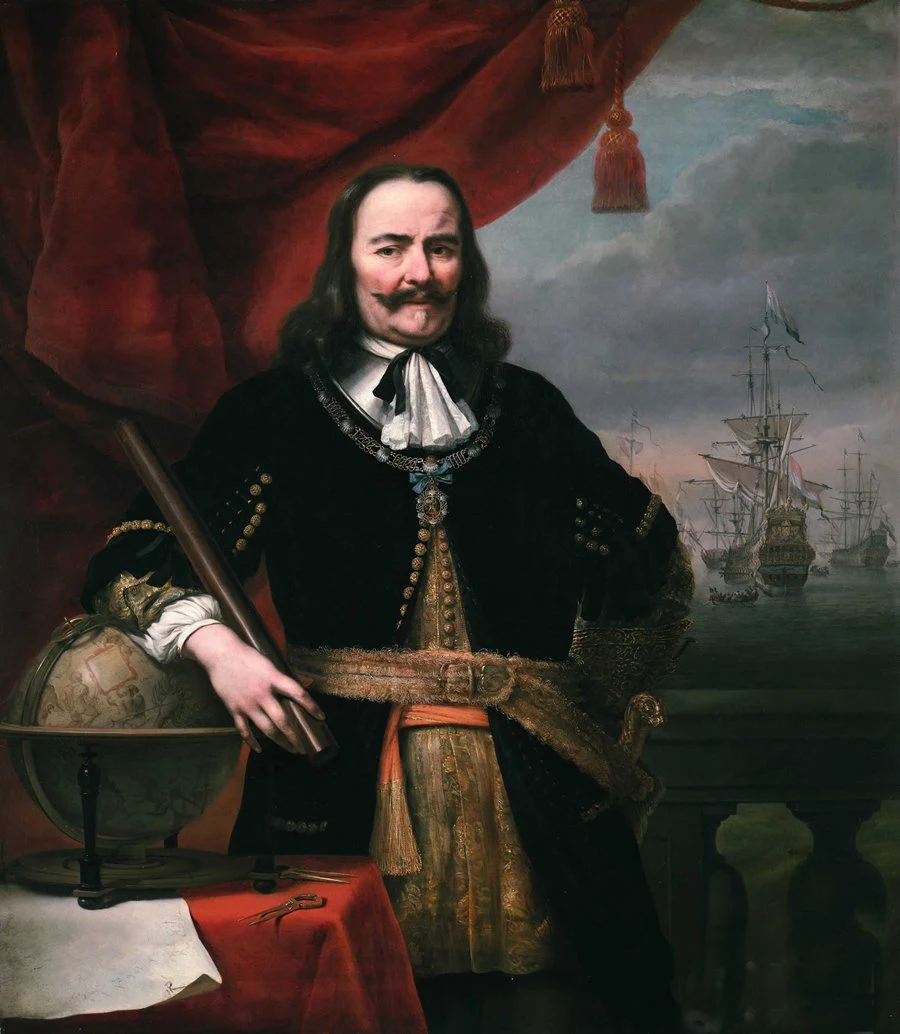 

TOP ART painting # Netherlands Holland Admiral WAR Michiel Adriaanszoon de Ruyter portrait print art oil painting --good quality