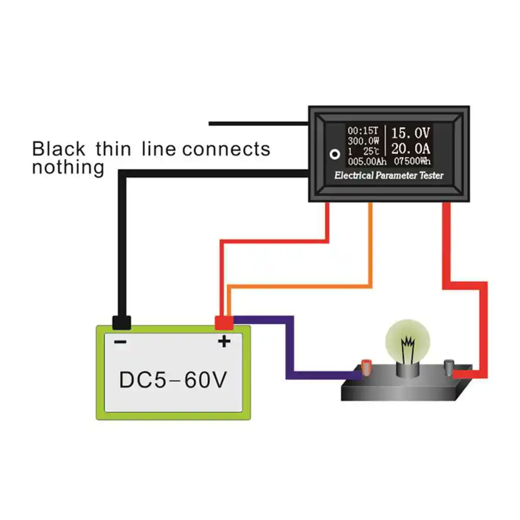 

100V 20A 7in1 OLED Multifunction Tester Voltage Current Time Temperature Capacity Voltmeter Ammeter Electrical Meter