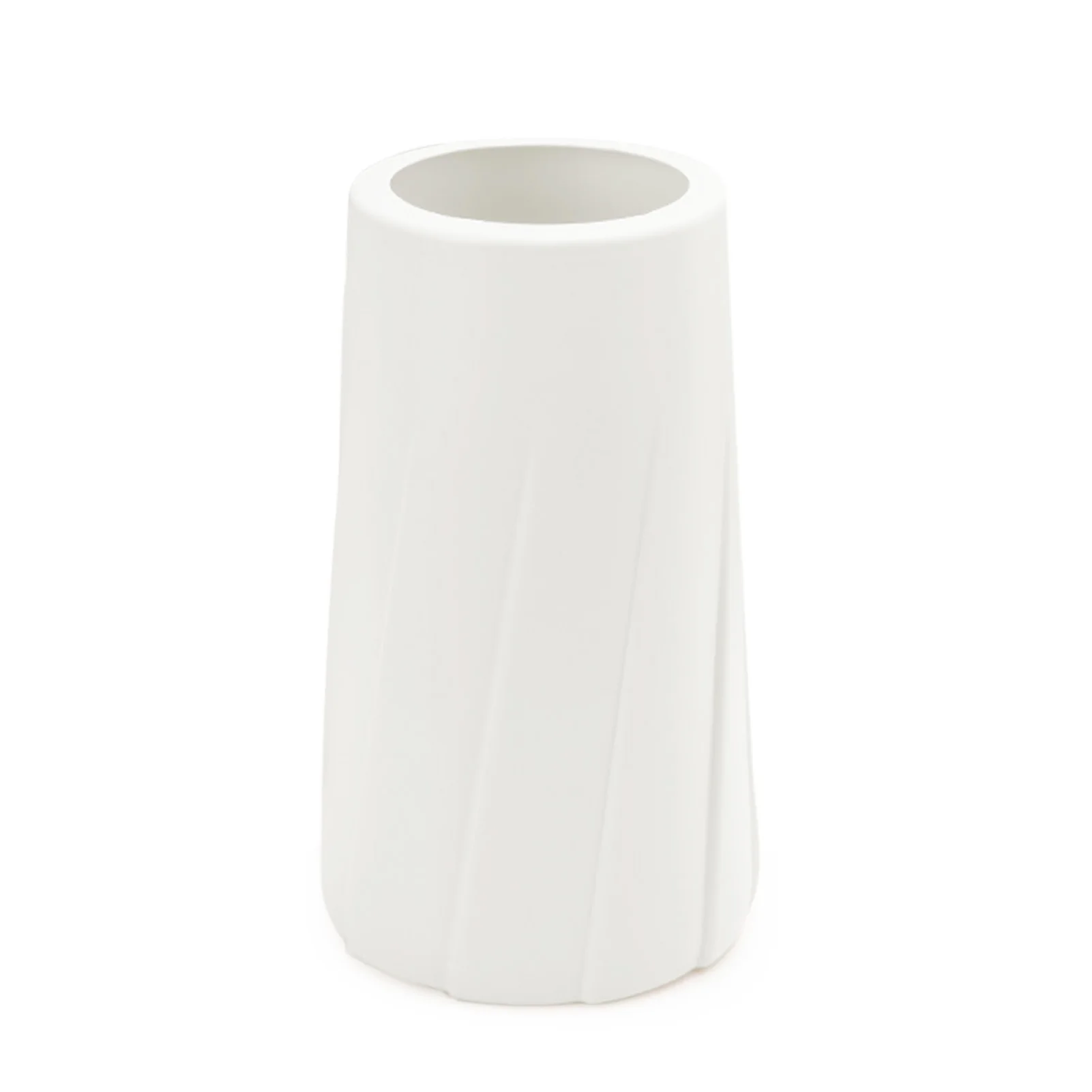 

Plastics Flower Vases Unbreakable Ceramic Look Plastics Vase Modern Geometric Decorative Floral Vase For Home Office Table