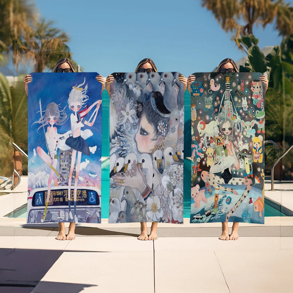 Anime A-Aya T-Takano.jpg Microfiber Beach Towel Absorbent Quick Dry Soft Yoga Swimming Resort Mountain Climbing