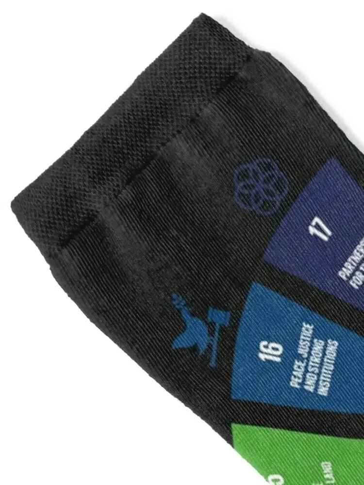 UN SDGs Global Goals Logo United Nations Sustainable Development 2030 Наклейки Носки Спортивные носки для