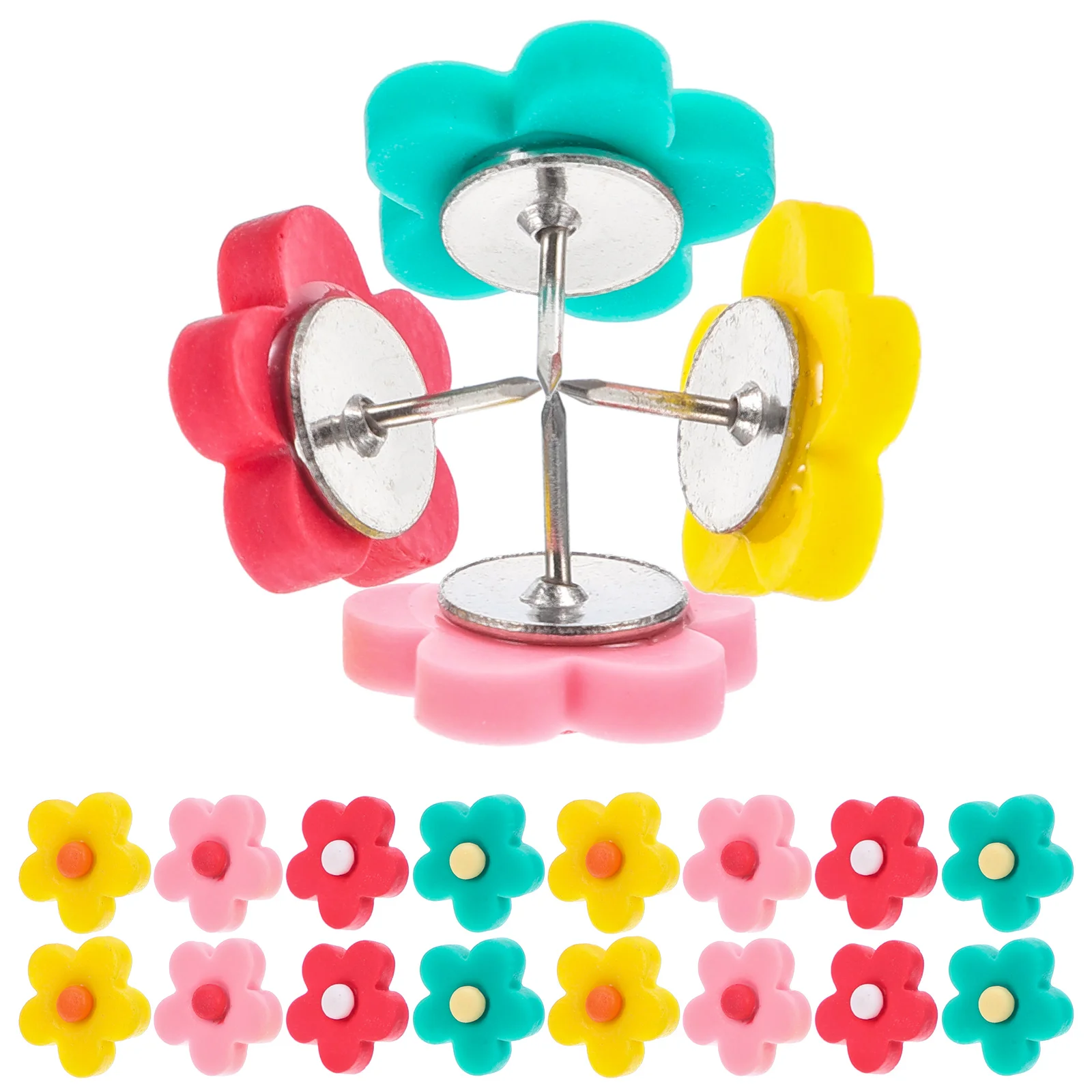 

20Pcs Decorative Push Pins Cute Flower Thumb Tacks Push Pins for Bulletin Board