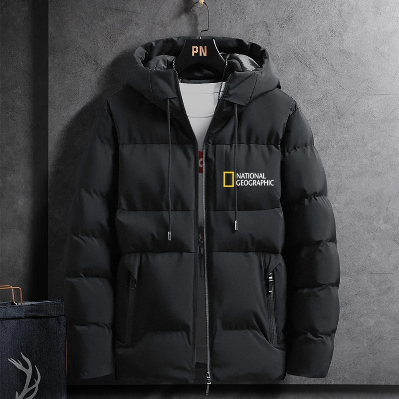 

National Geographic Kleding Winterjas Mannen Plus Size 4XL Katoen Gewatteerde Warme Parka Jas Toevallige Mannelijke Jas Windjack