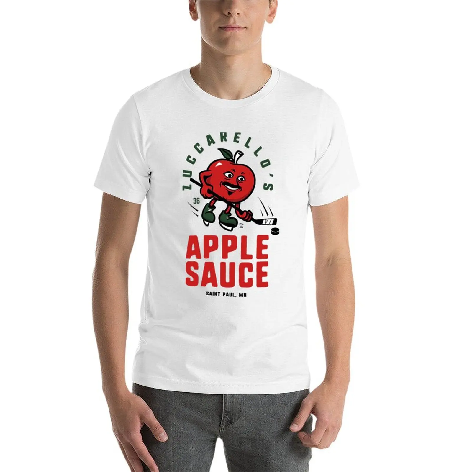 Фото Футболка Zuccarello Applesauce, дизайнерские мужские футболки, мужские футболки с графическим рисунком аниме, мужская футболка №3