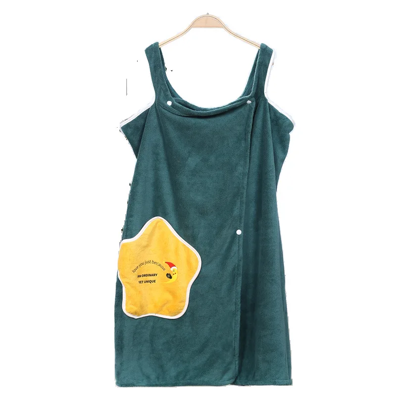 

Пляжное полотенце, банная юбка, носимое банное полотенце на подтяжках, Женский впитывающий халат со звездами для взрослых, милый домашний б...