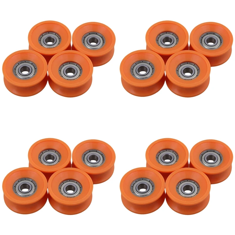 

16Pcs 6X30x13mm Plastic Coated Sealed Bearings Steel 606ZZ Deep U Groove Guide Pulley Rail Ball Rolling Bearing Wheel