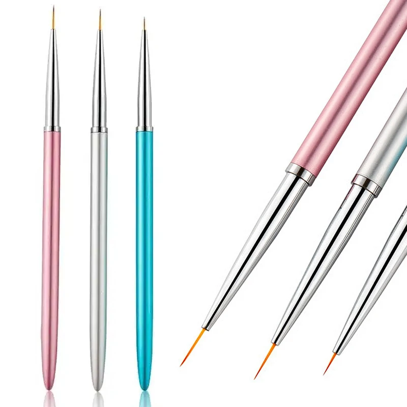 

3 шт., кисти для дизайна ногтей, 5/7/9 мм