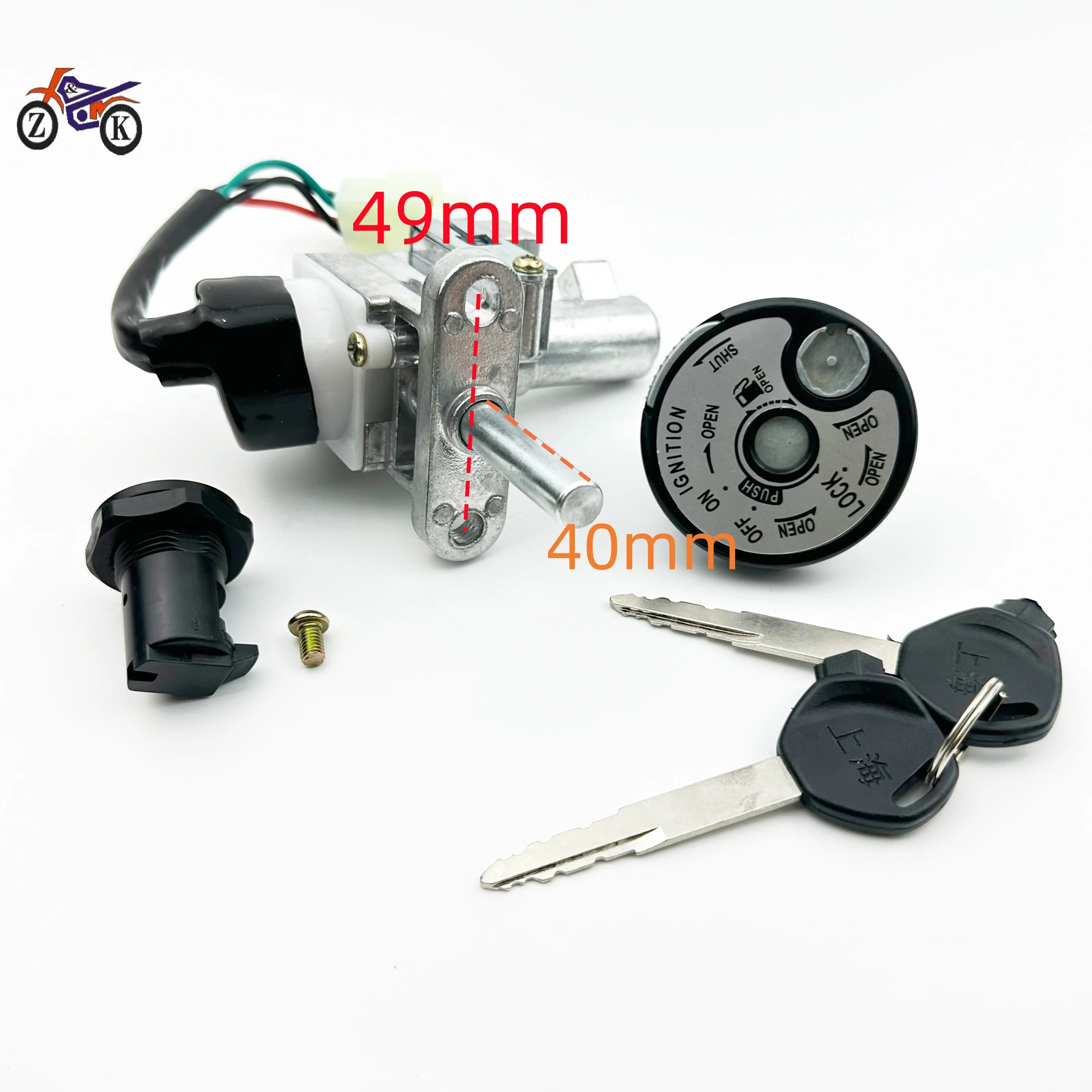 

Замок топливного бака мотоциклетный комплект (круглый) переключатель зажигания 4 провода с ключом Swift Eagle Yamaha BWS125 Zuma 125 Yw 125 Yw Bws 125