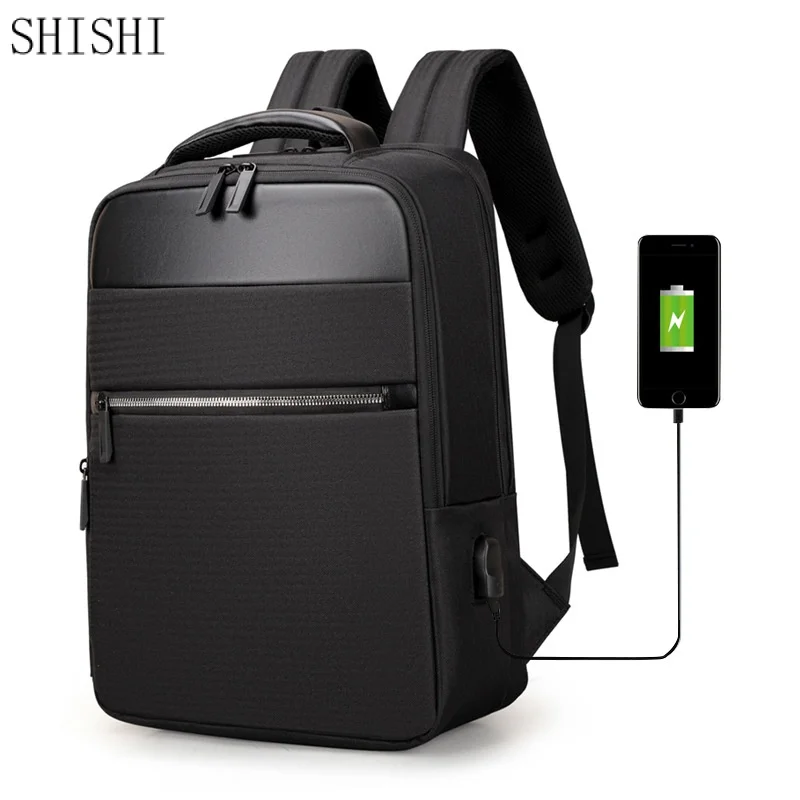 New Business Casual Backpack Men Fshion Large-Capacity Backpack USB Charging Laptop Bag For Male School Backpack