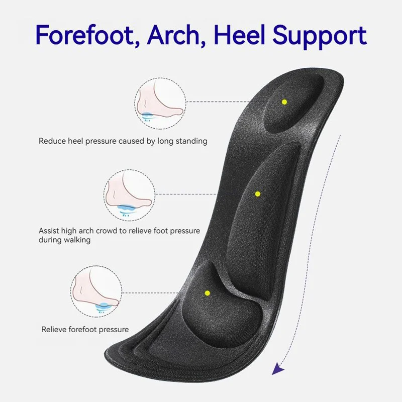 

Sponge Insole Orthopedic Insoles for Man Shock Absorption Breathable Flat Feet Shoe Pad Inner Soles Foot Pads Plantar Arch Sole