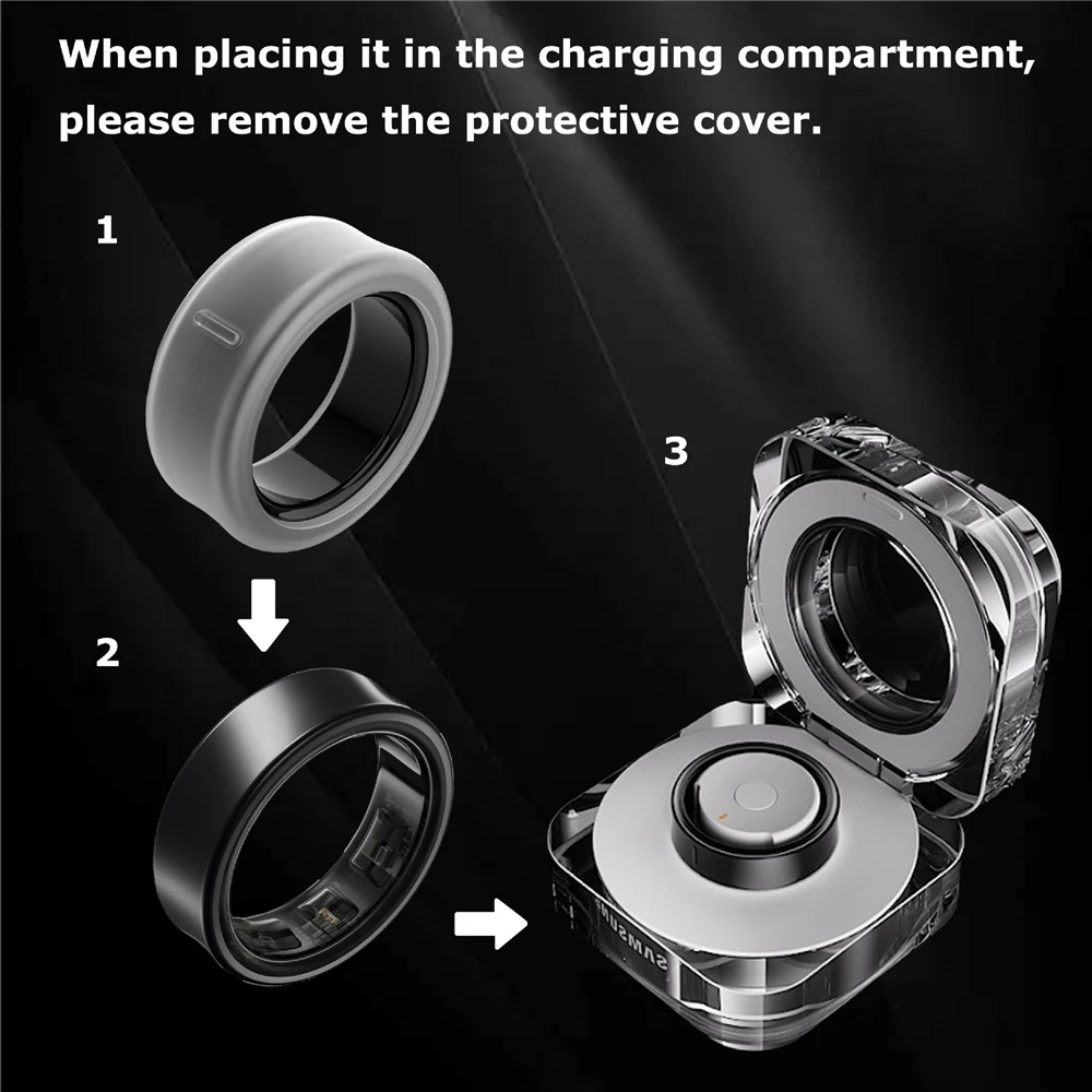Фото Силиконовый Эластичный чехол с кольцом для Galaxy Ring, ударопрочный чехол с умным кольцом для упражнений на улице, ударопрочный чехол с защитой от царапин №4
