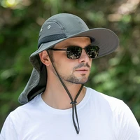 hat with neck flap string men summer sunshine protection waterproof climbing hiking fisherman holiday accessory for women