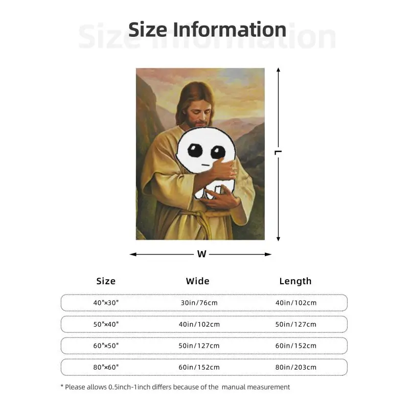 Мягкое Флисовое одеяло с Иисусом для проведения аутизма Осеннее теплое