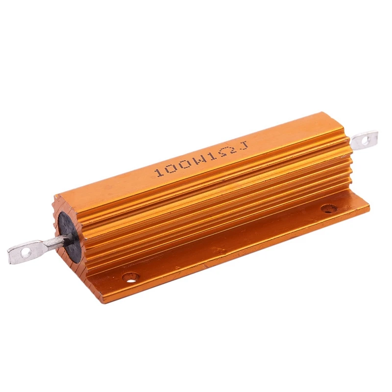 

5X Gold Aluminum Clad Power Resistor Resistance 100W, 1 Ohm 1R