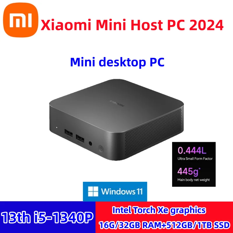 Мини-хост ПК Xiaomi 2024, настольный компьютер, телефон, Intel NUC 16 ...