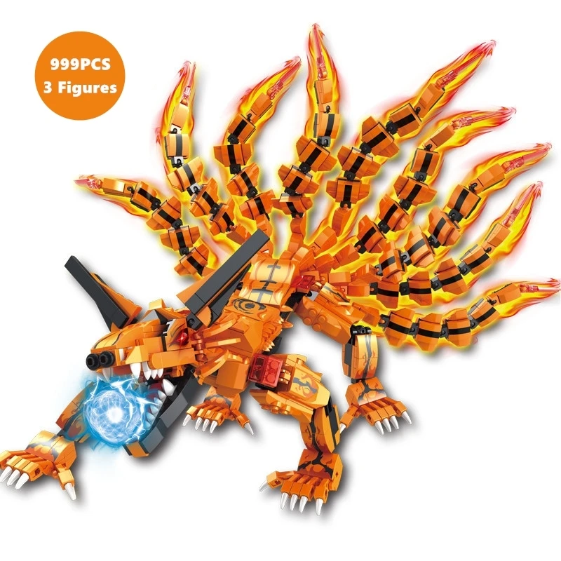 SUPFY 2022 Новые блоки 1211 шт. Ninja Kurama Kyuubi Nine Tailed Foxs фигурки строительные набор