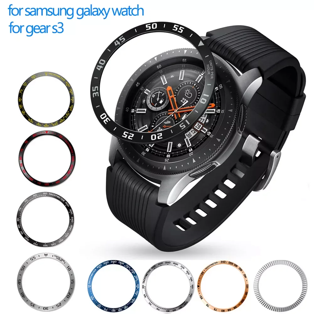 

Ободок для смарт-часов Samsung Galaxy Watch 4 Classic 46 мм 42 мм Gear S3 Frontier, клейкий чехол, бампер, кольцо, аксессуары