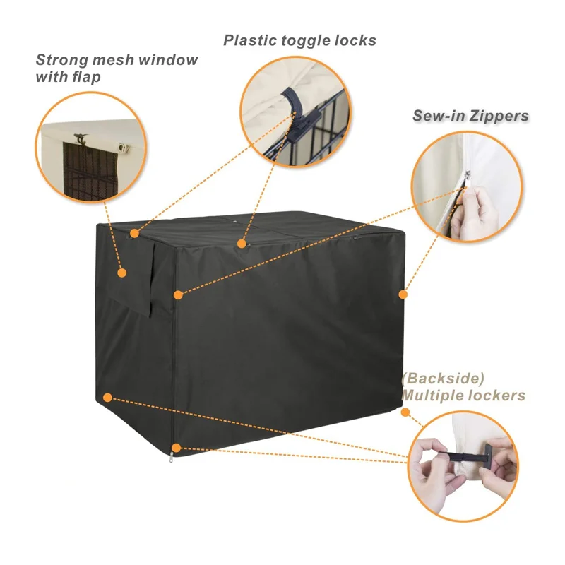

Pet Dog Cage Cover Dustproof Waterproof Cage Tent Durable Oxford Foldable Outdoor Sun Protection Dogs Cage Accessories Products
