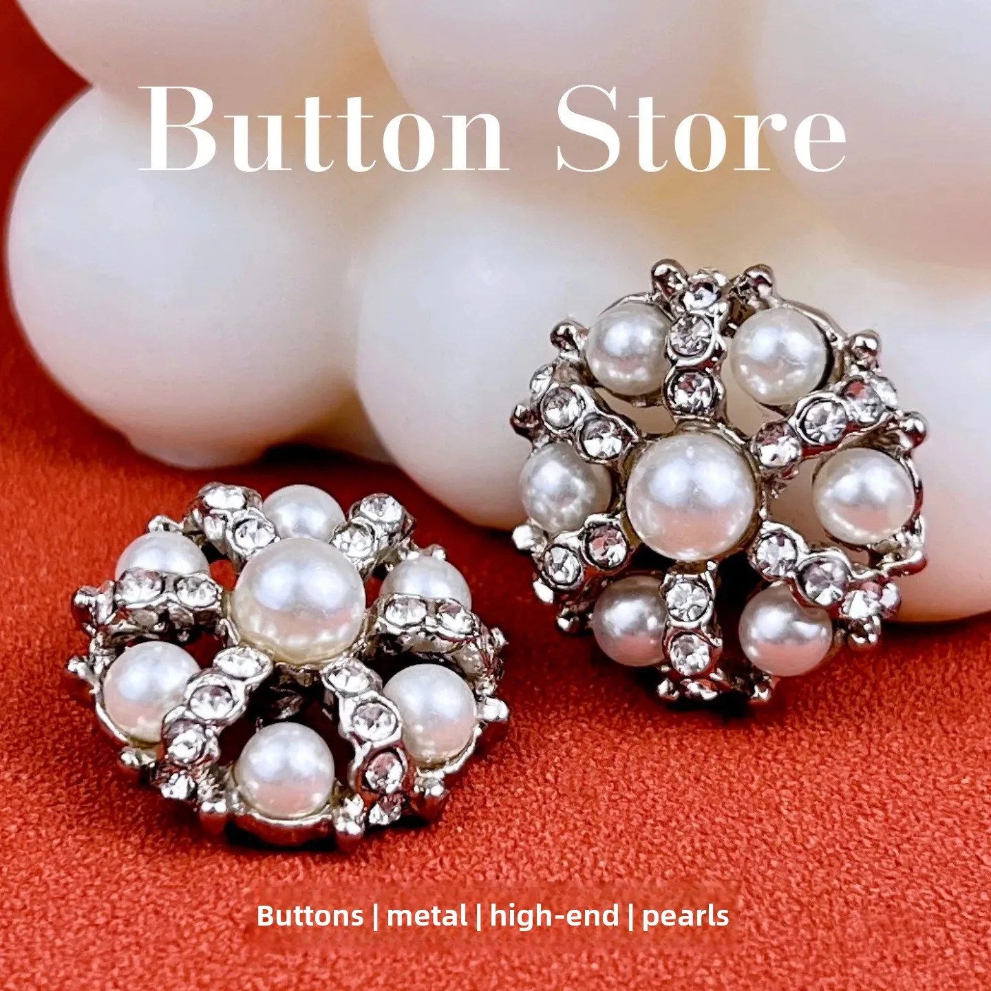 Роскошная встроенная бриллиантовая 3D-корона на пуговицах полая металлическая