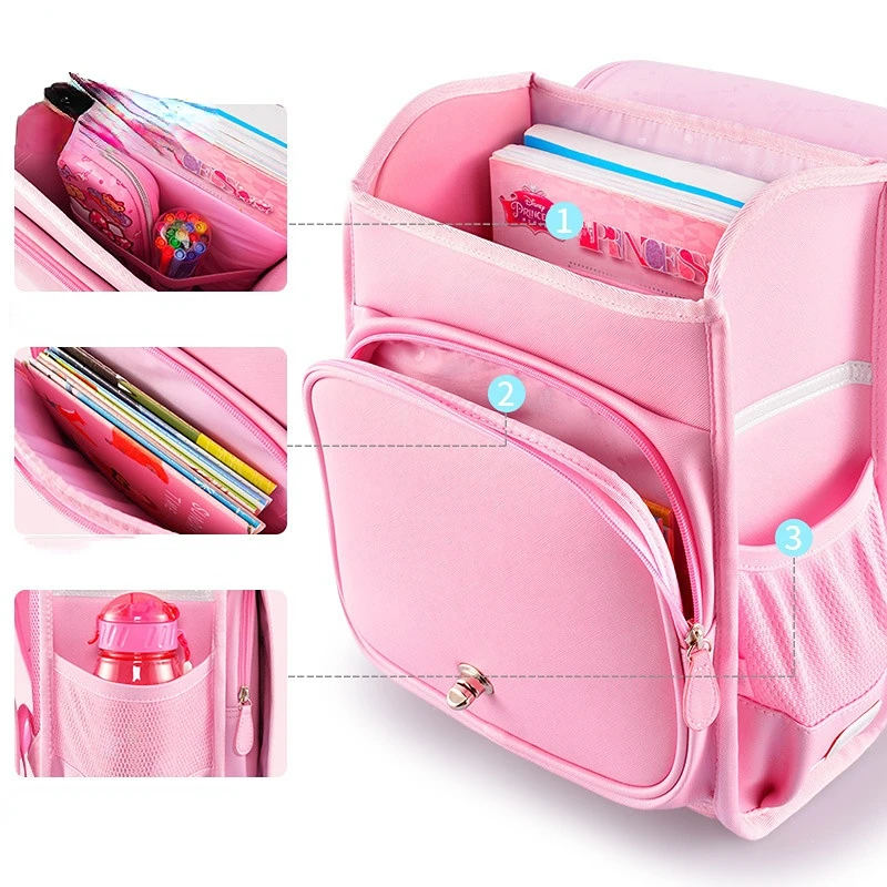 Elementary School Children's Schoolbag Female Burden Relief Spine Protection Super Light Girl Cute Cartoon Waterproof