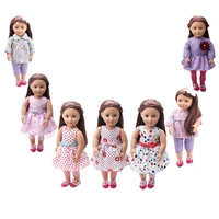 18 inch girl doll series dress is lovely and elegant casual style suitable for 43 cm princess dress girls holiday gift