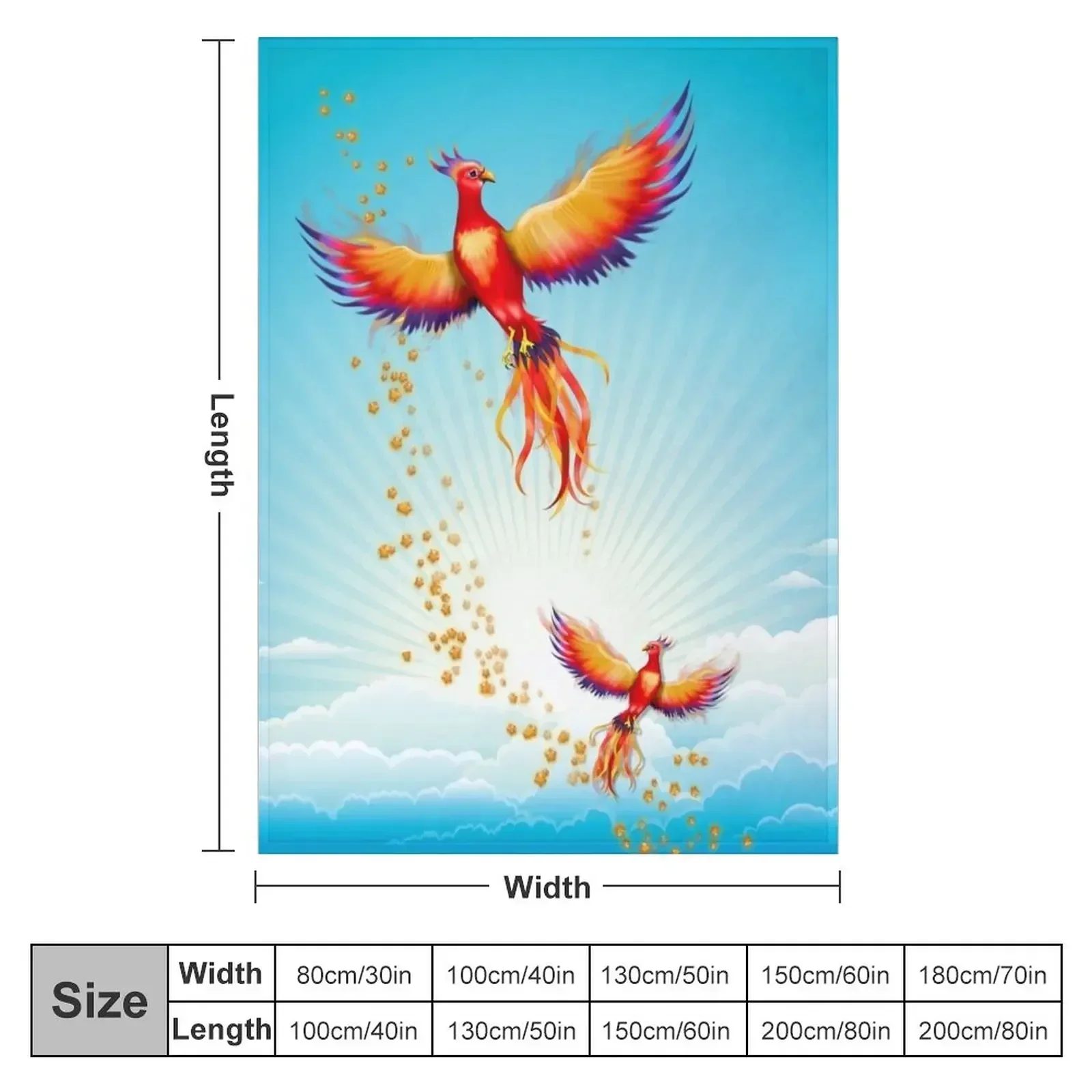 Одеяло Phoenix Rising роскошные персонализированные подарочные одеяла