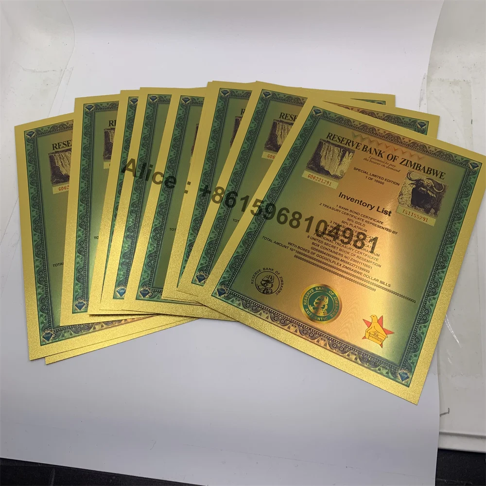 Оптовая продажа 12 коробок контейнер из золотой фольги для банкнот в Зимбабве