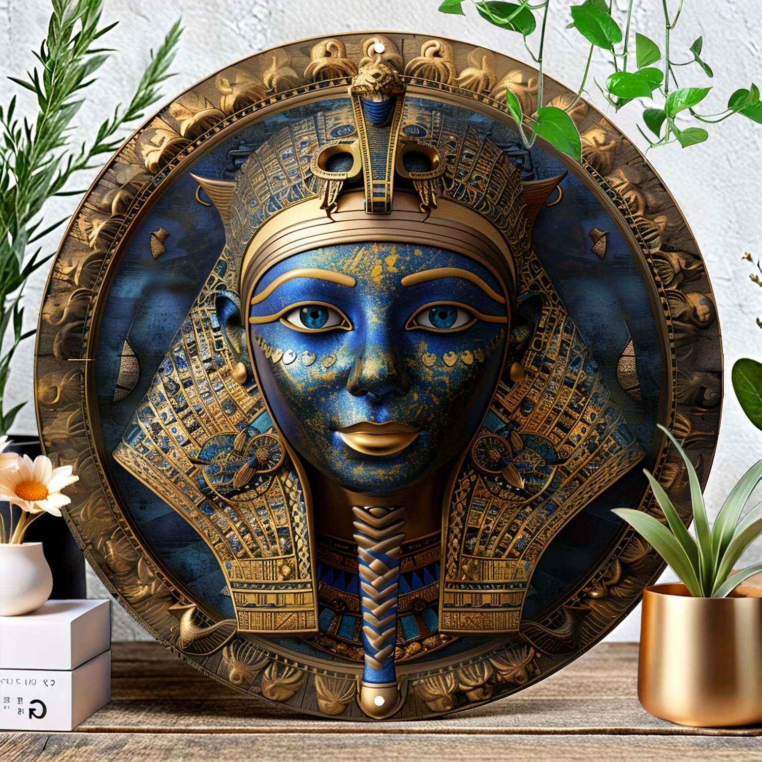 Металлическая постерная доска с фараоном 8x8 дюймов
