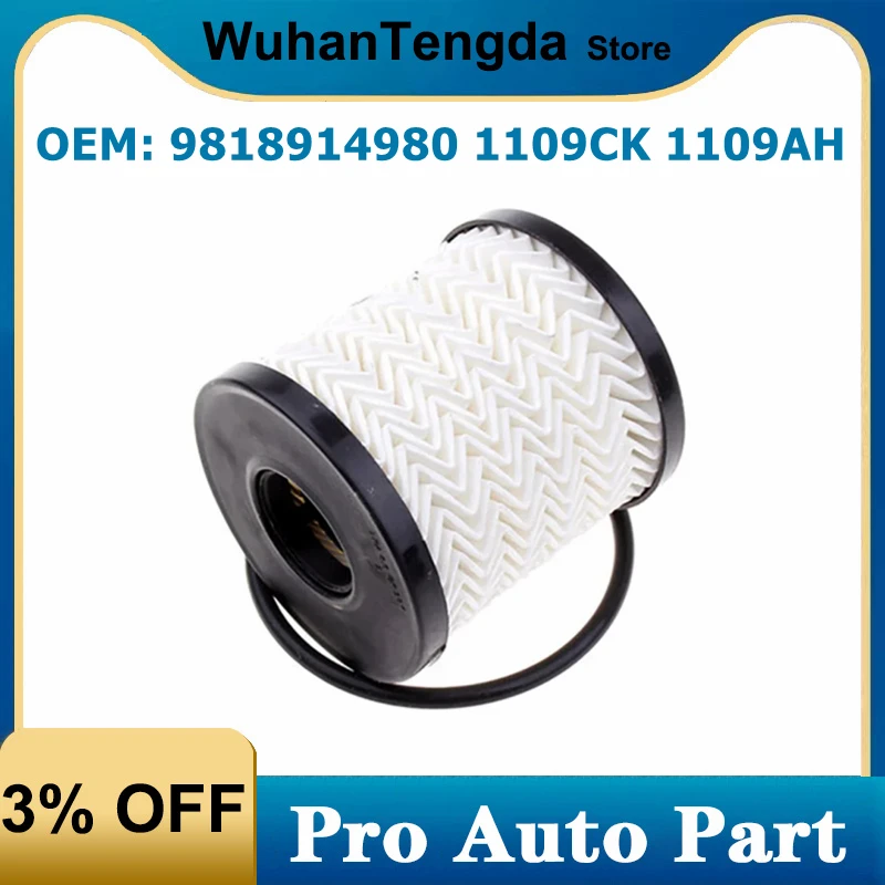 

9818914980 Масляный фильтр двигателя 1109CK 1109AH для Peugeot 206 107 207 307 308 408 508 3008 Citroen C2 C3 C4 C5 DS4 DS5